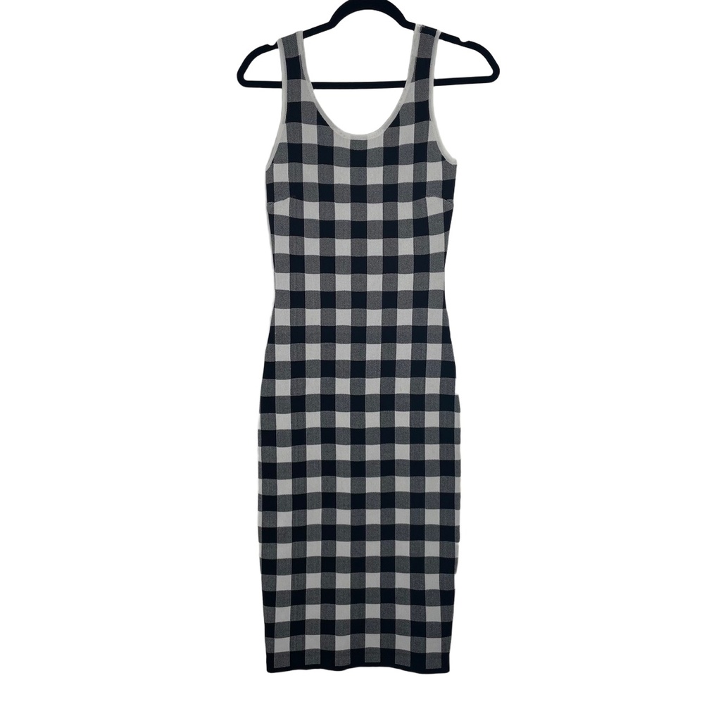 Endless Rose Women's Checkered Bodycon Sleeveless Midi Dress Size XS